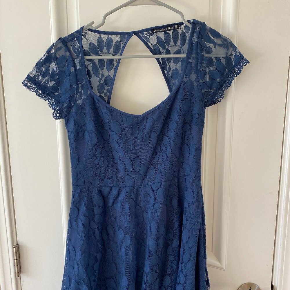 Navy Blue Lace Dress